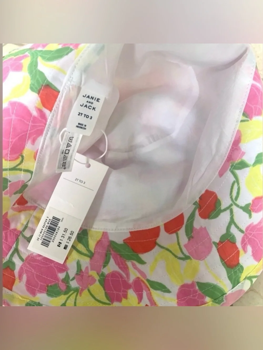 JANIE AND JACK FLORAL SUN HAT